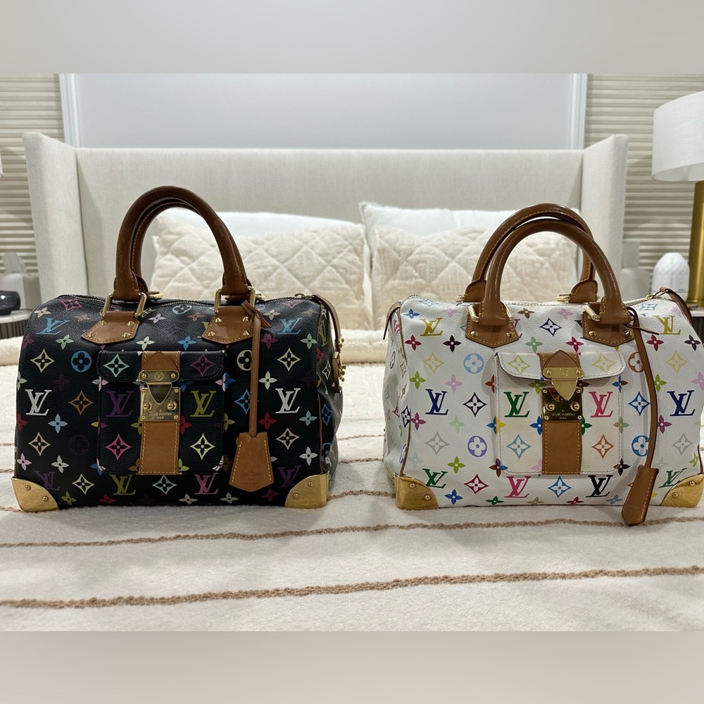 Louis Vuitton Speedy 30 Murakami in blanc and noir